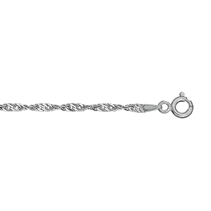 BRACELET ARGENT RHODIÉ SINGAPOUR 2,00MM  18CM