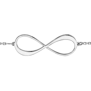 BRACELET ARGENT RHODIÉ FORME INFINI A GRAVER 1 OU 2 PRENOMS 16+3CM