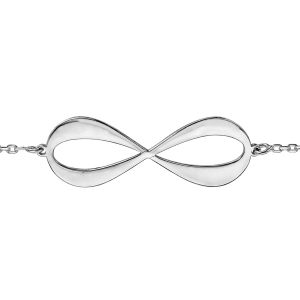 BRACELET ARGENT RHODIÉ FORME INFINI A GRAVER 3 OU 4 PRENOMS 16+3CM