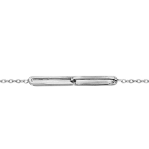 BRACELET ARGENT PLATINÉ 16+3CM