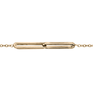 BRACELET ARGENT ET DORÉ JAUNE 16+3CM
