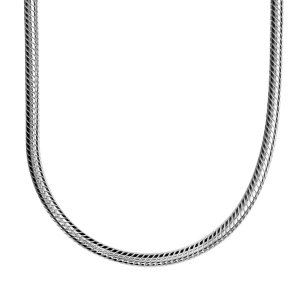 CHAINE ARGENT TUBE ROND DIAM.1,9MM EN 40CM