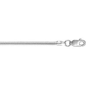 CHAINE ARGENT TUBE ROND DIAM.1,9MM EN 45CM