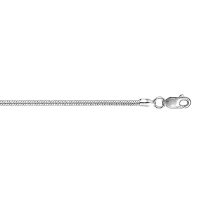 CHAINE ARGENT TUBE ROND DIAM.1,9MM EN 45CM