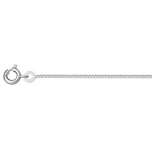 CHAINE GOURMETTE 1.2MM 40 CM ARGENT RHODIÉ