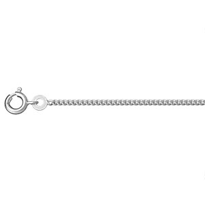 CHAINE GOURMETTE 1.8MM 40CM ARGENT RHODIÉ
