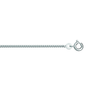 CHAINE GOURMETTE 1.8MM ARGENT RHODIÉ 38CM