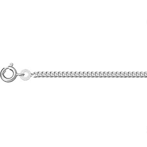 CHAINE GOURMETTE 2.1MM 45CM ARGENT RHODIÉ