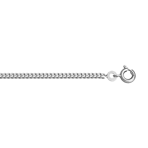 CHAINE GOURMETTE 2.1MM 45CM VIEIL ARGENT