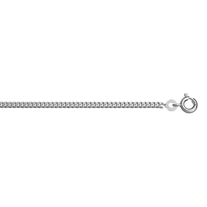 CHAINE GOURMETTE 2.1MM 50CM VIEIL ARGENT