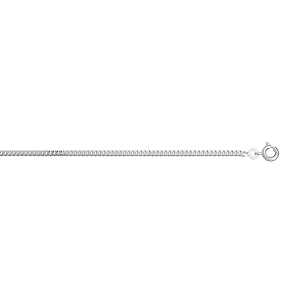 CHAINE GOURMETTE 2.1MM 42CM ARGENT RHODIÉ