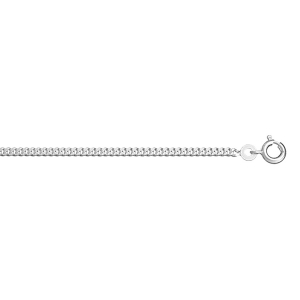 CHAINE GOURMETTE 2.1MM 42CM ARGENT RHODIÉ
