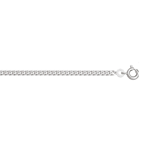 CHAINE GOURMETTE 2.5MM 50CM ARGENT RHODIÉ