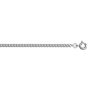 CHAINE GOURMETTE 2.5MM 50CM VIEIL ARGENT