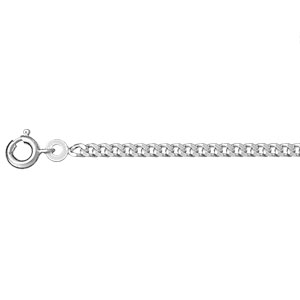 CHAINE GOURMETTE 2.5MM 55CM ARGENT RHODIÉ