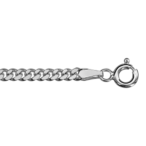 CHAINE GOURMETTE 2.7MM 55CM VIEIL ARGENT
