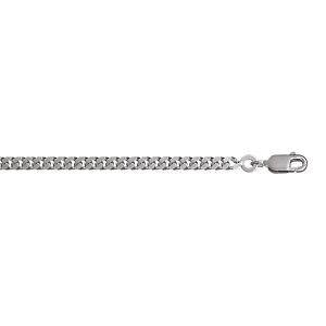 CHAINE GOURMETTE 2.7MM 55CM VIEIL ARGENT