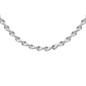 COLLIER ARGENT MAILLE VRILLEE 4MM  42CM
