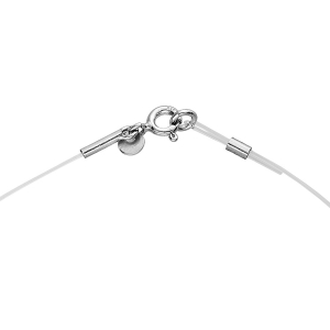 COLLIER ARGENT RHODIÉ FIL NYLON RÉGLABLE JUSQU'A 50CM