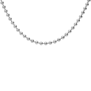 COLLIER ARGENT RHODIÉ BOULES 2.2MM 50CM