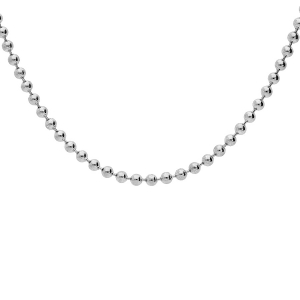 COLLIER ARGENT RHODIÉ BOULES 2.2MM 55CM