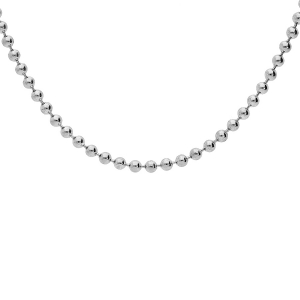 COLLIER ARGENT RHODIÉ BOULES 2.2MM 55CM