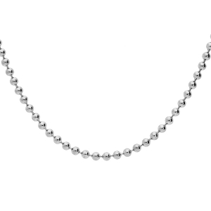 COLLIER ARGENT RHODIÉ BOULES 2.2MM 60CM
