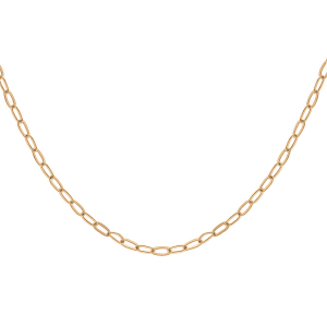 CHAINE ARGENT ET DORURE JAUNE MAILLE RECTANGULAIRE 1,8MM 40CM