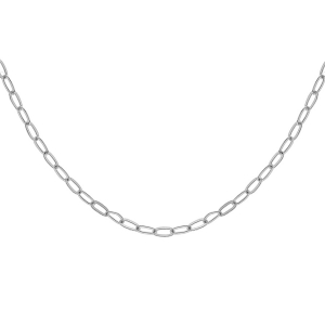 CHAINE ARGENT RHODIÉ MAILLE RECTANGULAIRE 1,8MM 45CM