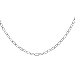 CHAINE ARGENT RHODIÉ MAILLE RECTANGULAIRE 1,8MM 50CM