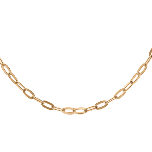 CHAINE ARGENT ET DORURE JAUNE MAILLE RECTANGULAIRE 2,3MM 40CM