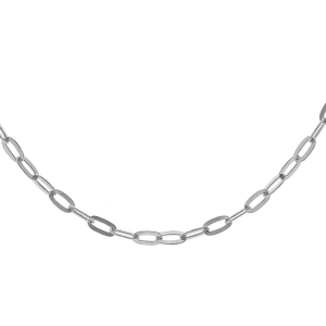 CHAINE ARGENT RHODIÉ MAILLE RECTANGULAIRE 2,3MM 40CM