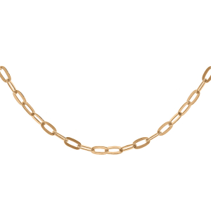 CHAINE ARGENT ET DORURE JAUNE MAILLE RECTANGULAIRE 2,3MM 45CM