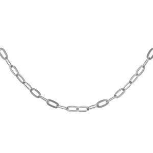 CHAINE ARGENT RHODIÉ MAILLE RECTANGULAIRE 2,3MM 45CM