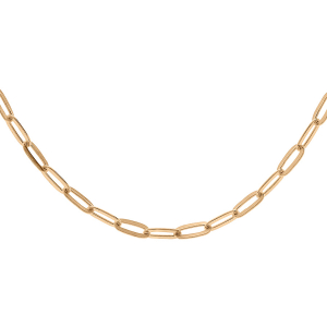 CHAINE ARGENT ET DORURE JAUNE MAILLE RECTANGULAIRE 2,6MM 45CM