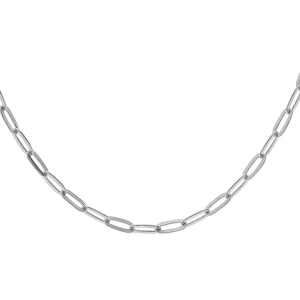 CHAINE ARGENT RHODIÉ MAILLE RECTANGULAIRE 2,6MM 50CM