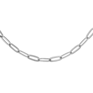 CHAINE ARGENT RHODIÉ MAILLE RECTANGULAIRE 2,6MM 55CM