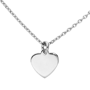COLLIER ARGENT RHODIÉ COEUR ET INFINI  40+5CM
