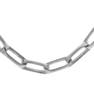 COLLIER ARGENT PASSIVÉ MAILLE RECTANGULAIRE  55CM