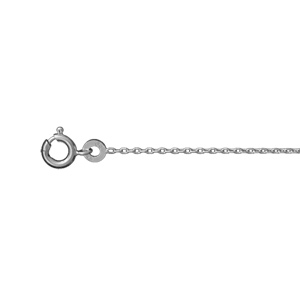CHAINE FORCAT 1 MM 45 CM  ARGENT RHODIÉ