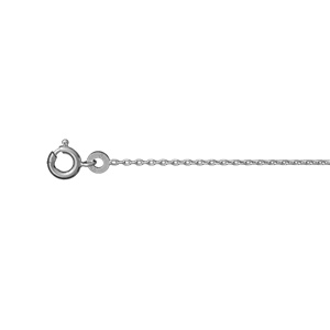 CHAINE FORCAT 1MM 50CM ARGENT RHODIÉ