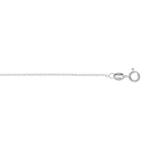 CHAINE FORCAT 1MM ARGENT RHODIÉ 38CM