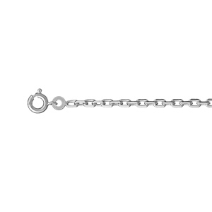 CHAINE FORCAT 2.5MM 50CM ARGENT RHODIÉ