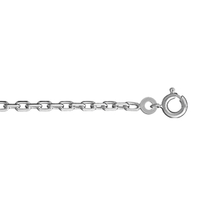 CHAINE FORCAT 2.5MM 60CM ARGENT RHODIÉ