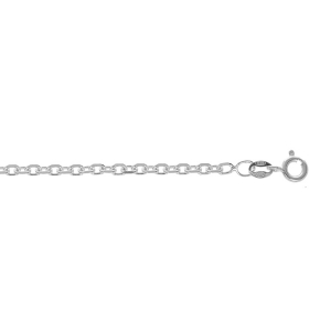 CHAINE FORCAT 2.5MM 60CM ARGENT RHODIÉ