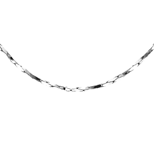CHAINE ARGENT RHODIÉ TORSADE DIAMANTÉ 0.6MM 38CM