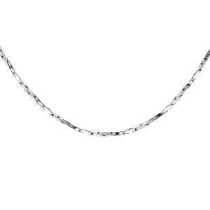 CHAINE ARGENT RHODIÉ TORSADE DIAMANTÉ  0.6MM  40CM