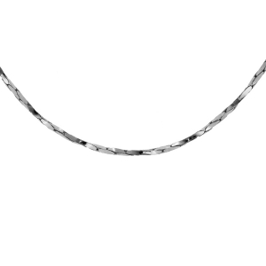 CHAINE ARGENT RHODIÉ TORSADE DIAMANTÉ 0.6MM 42CM