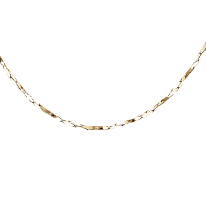 CHAINE ARGENT ET DORURE JAUNE TORSADE DIAMANTÉ 0.6MM  45CM