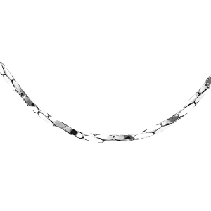 CHAINE ARGENT RHODIÉ TORSADE DIAMANTÉ 1.1MM  40CM